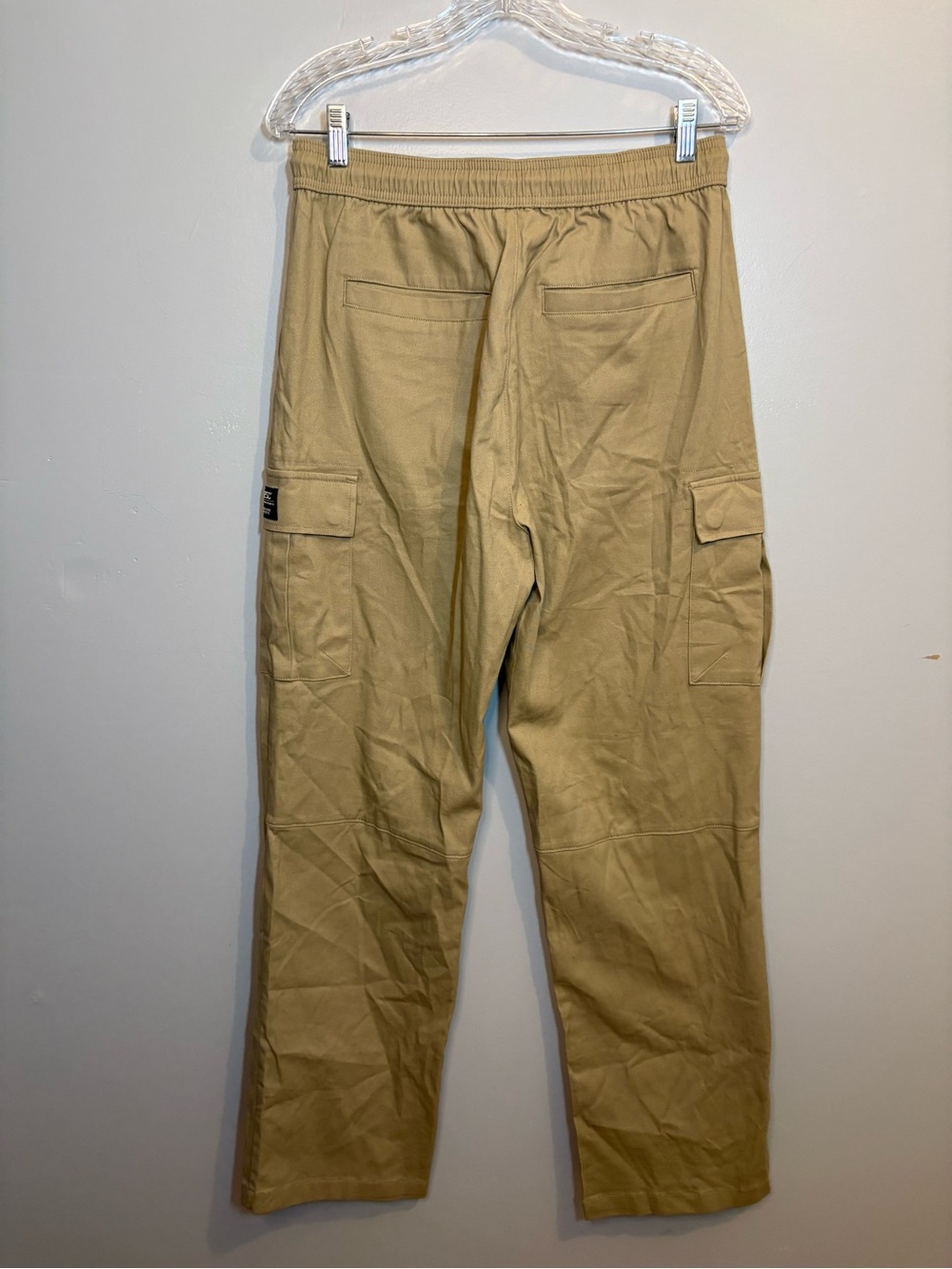 Wesc Men's Medium Women's Large Khaki Cargo Pants Drawstring Waist Gorpcore Hik - Picture 7 of 13